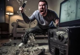 男子看足球失控砸电视惨遭家暴！