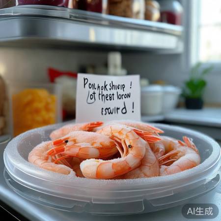 冷冻虾仁勿久存