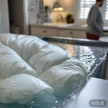 羽绒服冷水浸泡预处理