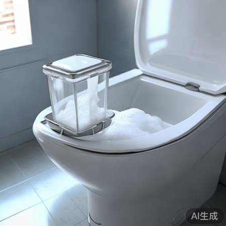 查看马桶盖下泡沫液位置识别型号