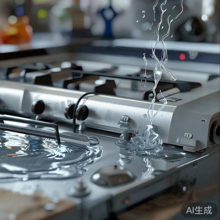 燃气灶进水放电原理