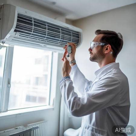 空调安装，检查制冷效果