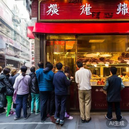 五道口京味烤鸭,排队盛况