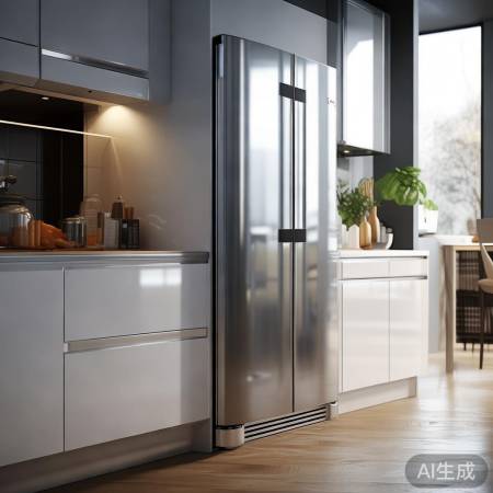 餐边柜+冰箱，厨房新风景