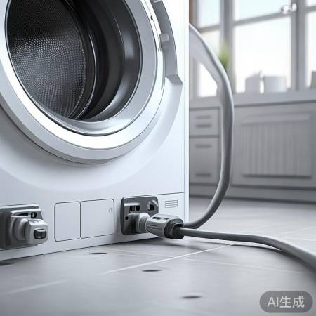 洗衣机接电源，左右插线头