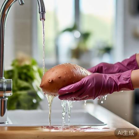 清洗山药,手套防痒