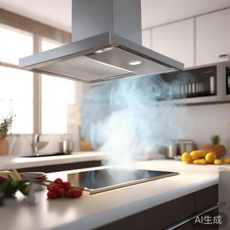 超薄油烟机，清洁轻松，享受烹饪