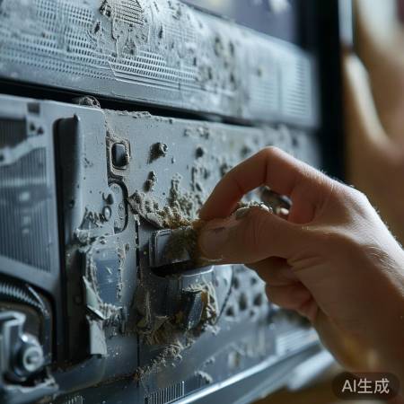 检查电视内部，清理杂物