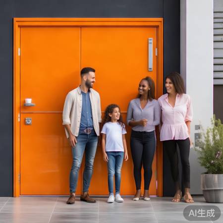 活力橙防盗门，多家庭适用
