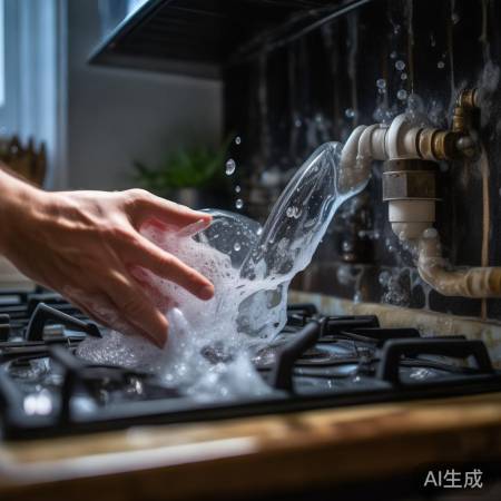 肥皂水检查管道，防泄漏。