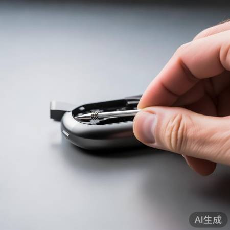 “取智能锁电池，防短路”