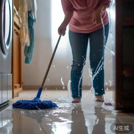 洗衣机地板除水小窍门
