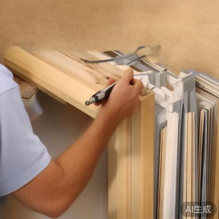 安装门帘轨道，上下适度。