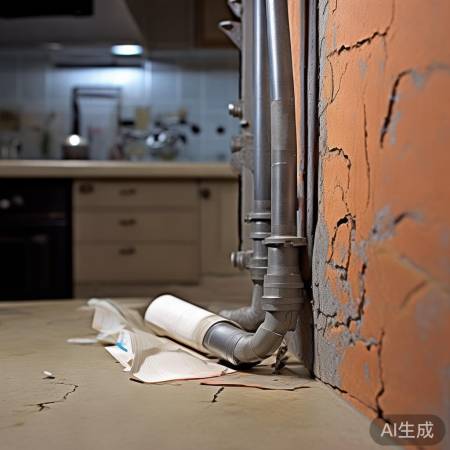 破裂处理：小洞贴胶带，大洞换管