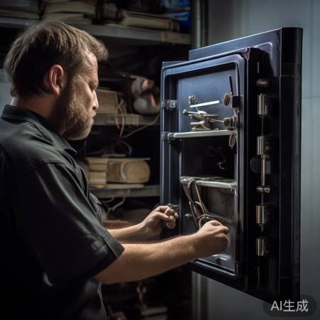 清空保险柜，专业人士检查