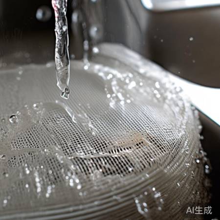 冲洗滤网，轻柔擦干