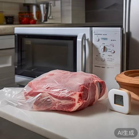 冻肉解冻，室温自然或微波炉