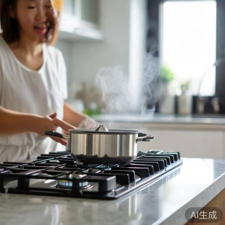 韩宝燃气灶，方便又香！