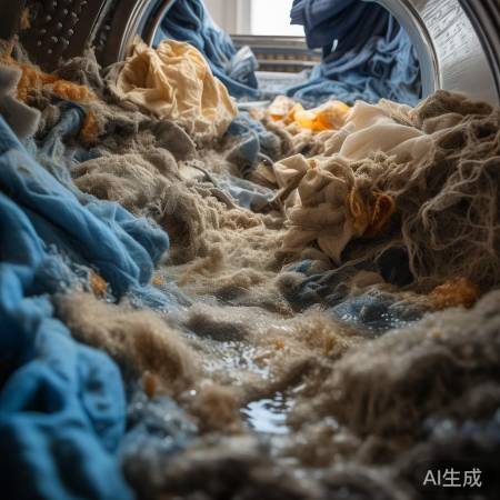 衣服和水源导致洗衣泥