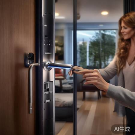“三星指纹锁,生活更便捷”