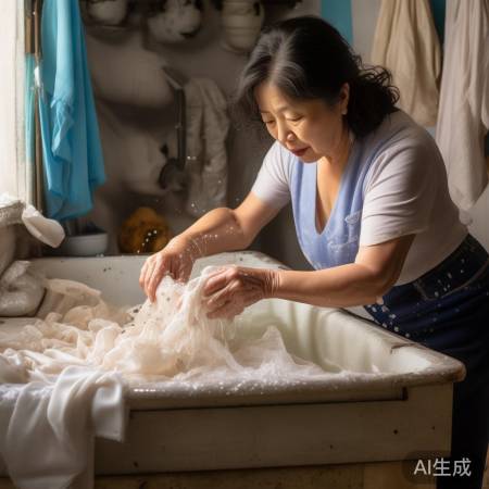 传统洗衣法，手搓真丝毛织品