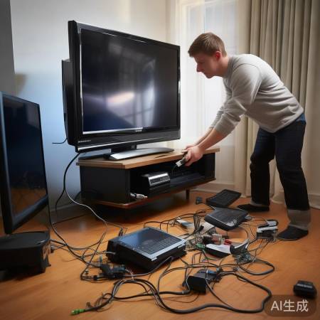 测试电视连接其他设备