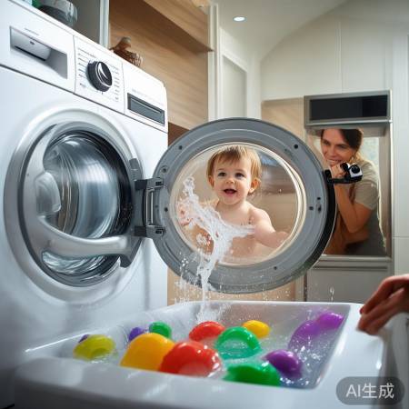 洗衣机里拍温馨瞬间