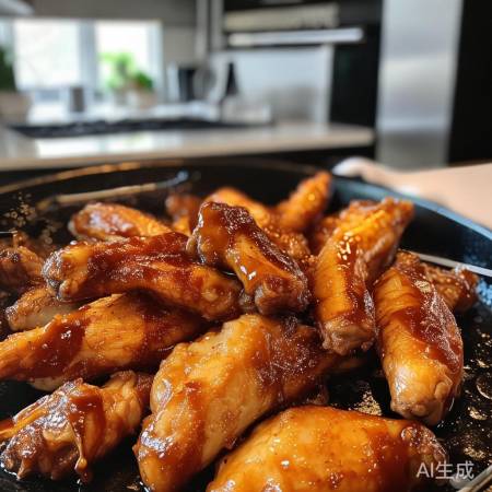 烤鸡翅:酱香蜜甜