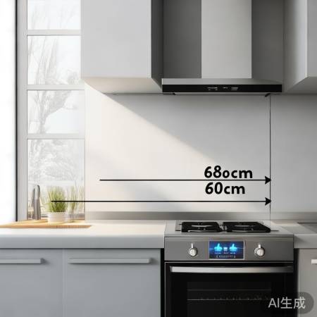 油烟机与炉灶距离适中