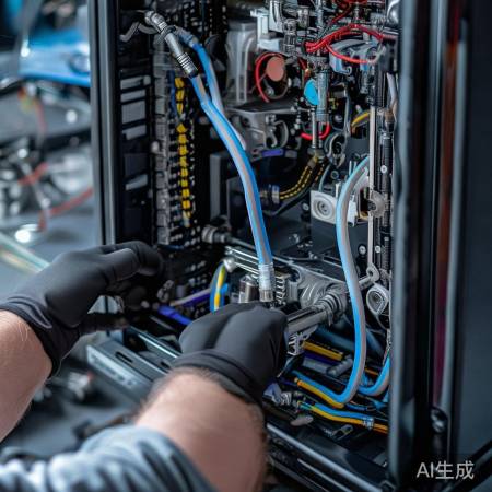 耐心铺设水冷管