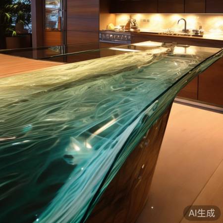 弧形厨房,温馨自然