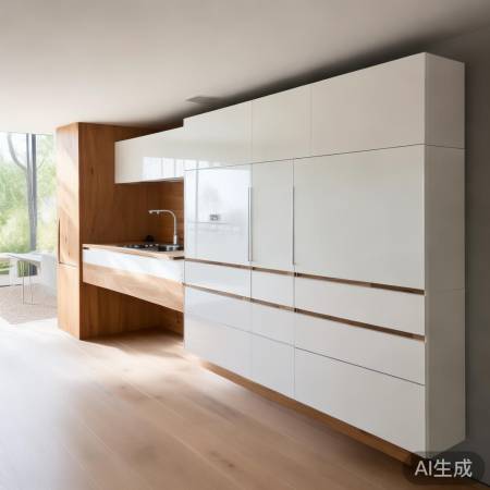 橱柜包壁挂，厨房空间大