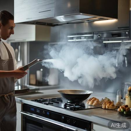 “炒锅近集成灶，管道勤清理，排