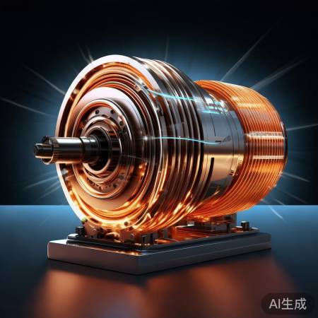 电机内部定子绕线圈产磁场