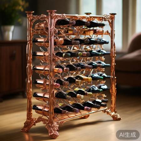 全铜红酒架，铜质贵气显风范