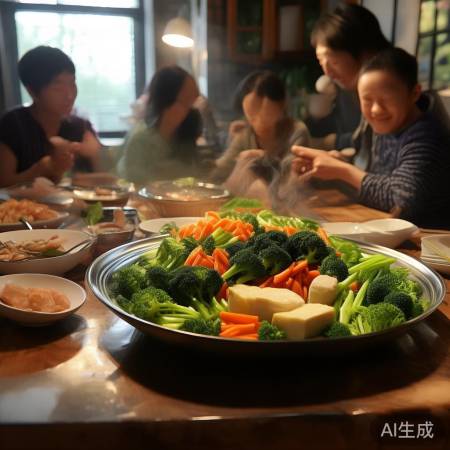 晚餐蔬菜蛋白质均衡