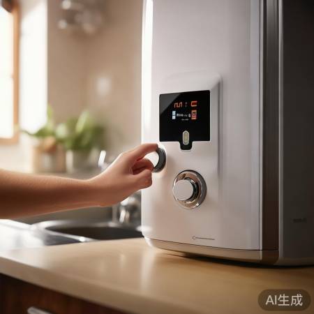 打开热水器，调温度