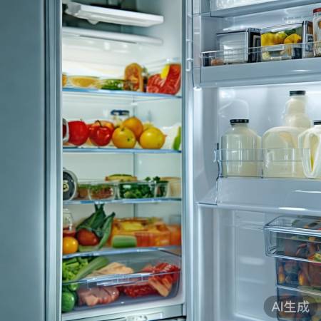 冰箱清洗后，分类整理食物