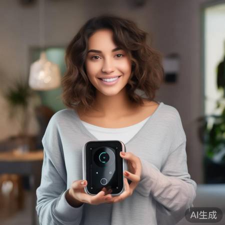 谢文文展示智能锁操作流畅