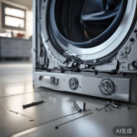 拆卸洗衣机底部离合器