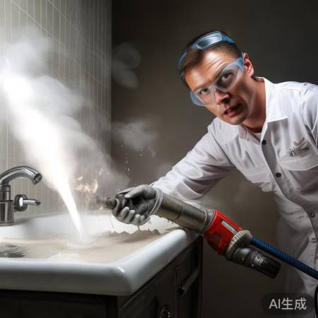 气压疏通器冲出堵塞