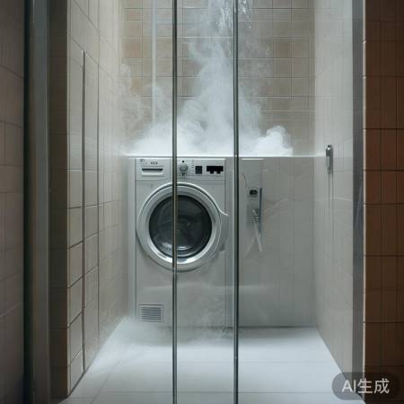 洗衣机入淋浴房,空间节省新创意