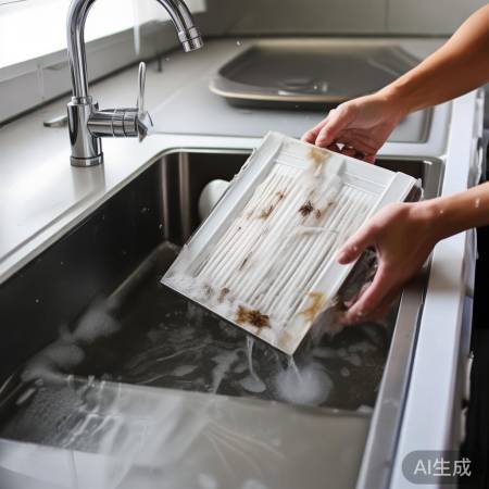 清洗空调滤网，改善制冷效果