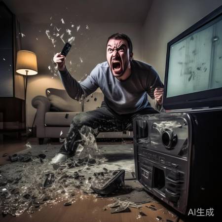 男子看球失控砸电视被家暴