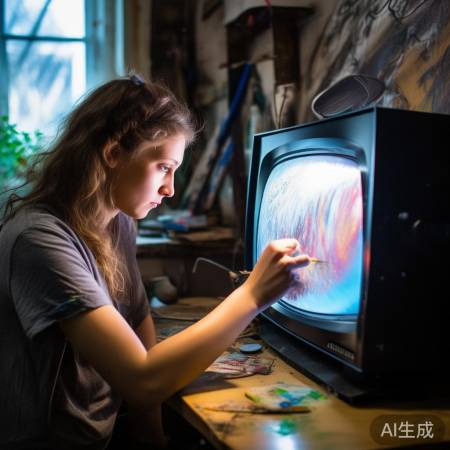 CRT电视绘画需耐心摸索