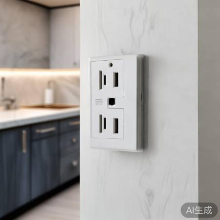 必备五孔插座,带过载保护