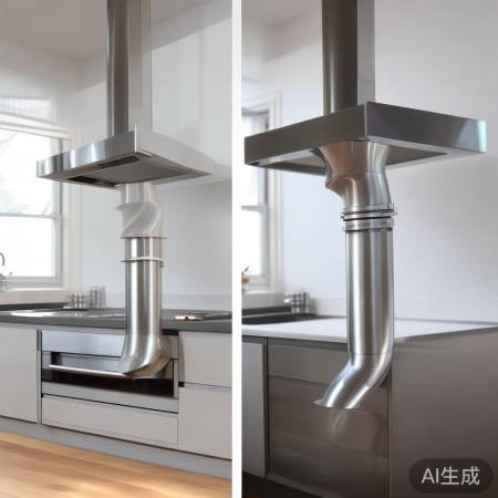 集成灶排烟口,弯头还是直通?