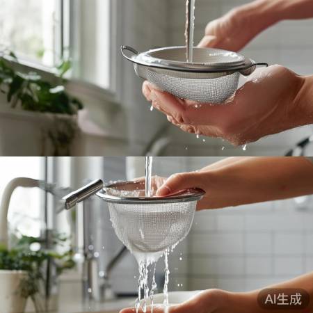 冲洗擦干过滤网