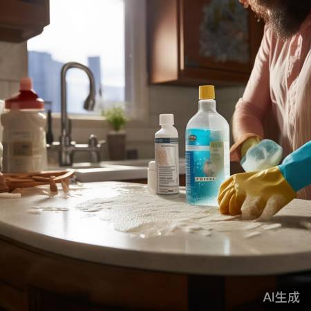 准备清洁工具,戴手套防滑。