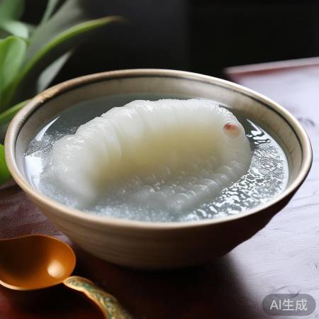 花胶冷水泡24小时，晶莹诱人